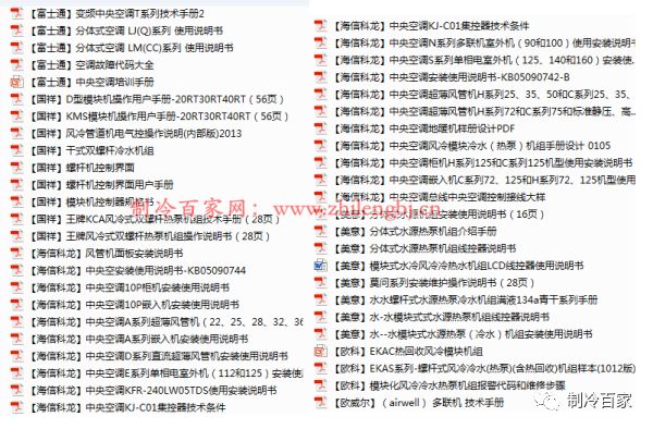 「1300套」開利、大金、特靈幾十個品牌中央空調技術手冊+維修培訓