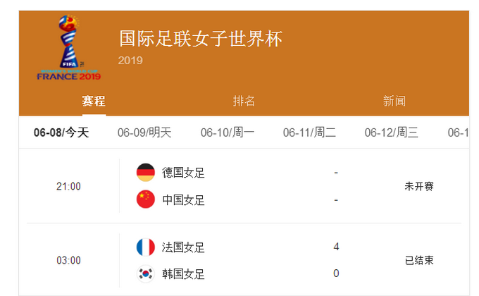 今年世界杯中国对德国比赛时间(北京时间今晚9时中国女足首战德国队，预计首发阵容受关注)