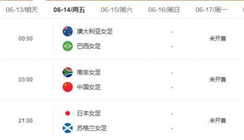 中国和南非女足世界杯直播（中国女足vs南非女足视频直播世界杯小组赛时间前瞻+观看入口）-趣拿体育