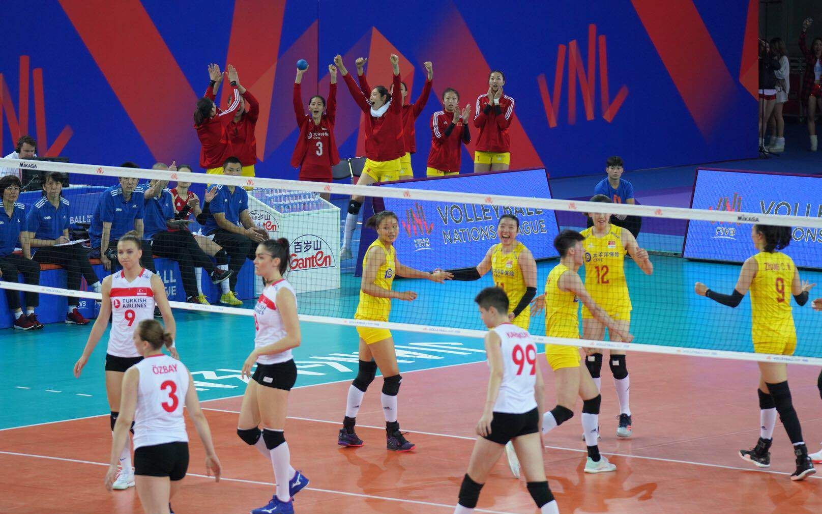 中国女排零封土耳其，夺世联预赛9连胜