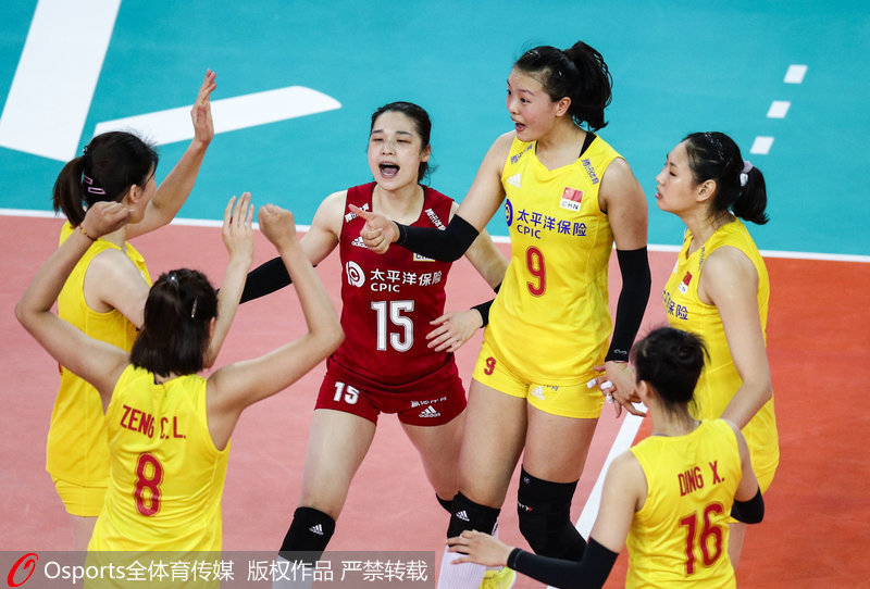 中国女排3—0完胜土耳其 世联赛豪取9连胜