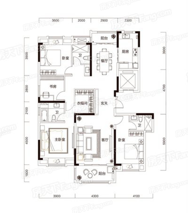現代風格四居室裝潢案例，168平米的房子裝潢多少錢？-洺悅府裝潢