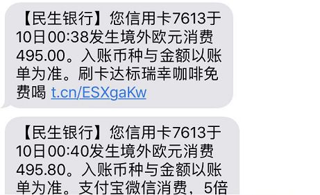 境外被偷信用卡，两万多元被盗刷，消费者向民生银行讨说法