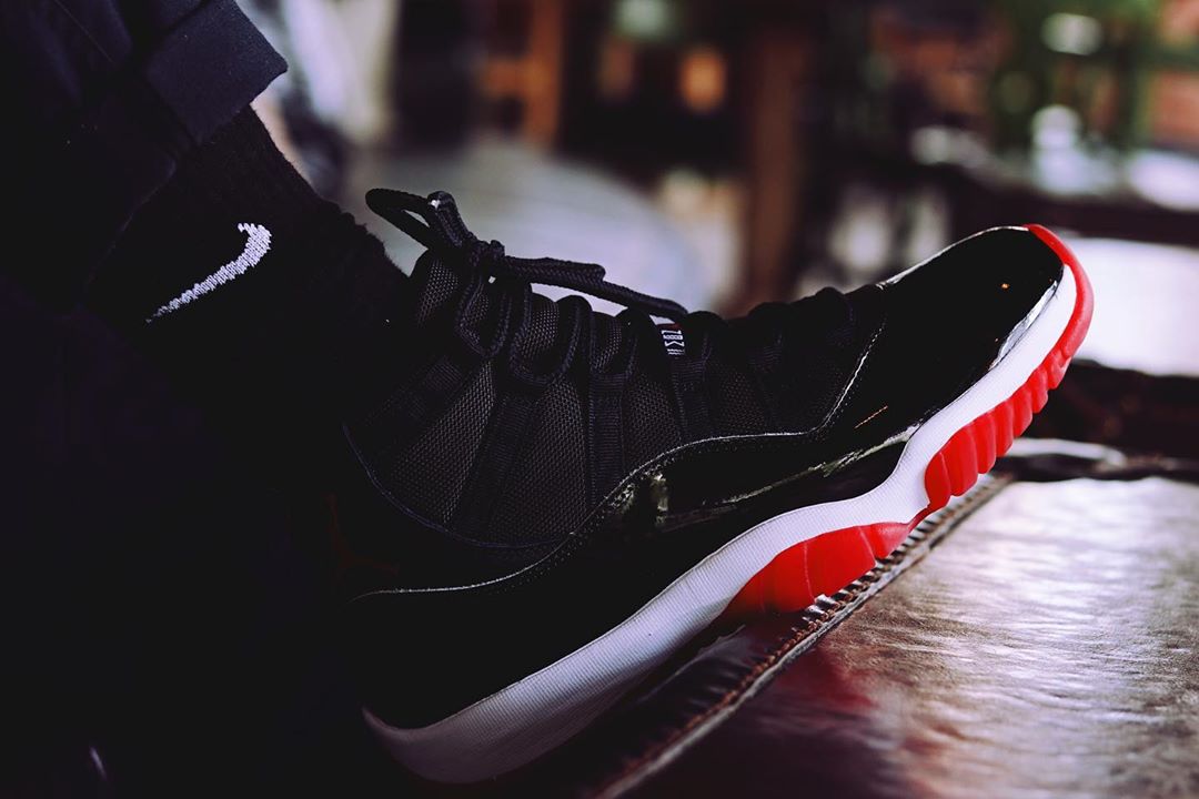 aj11黑紅（目前最好看的上腳圖來了！黑紅 AJ11 真的難以抗拒）