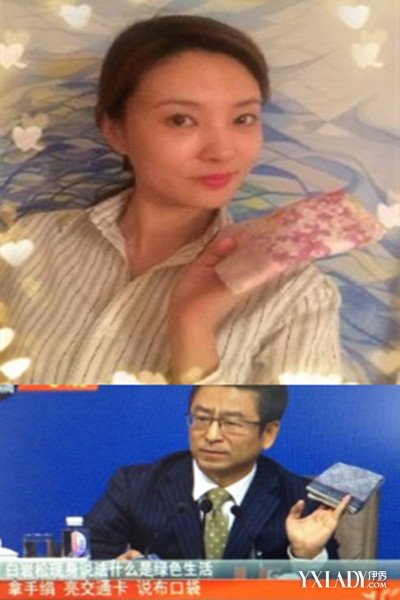 央视三姐刘芳菲发手绢微博 提倡回归绿色环保