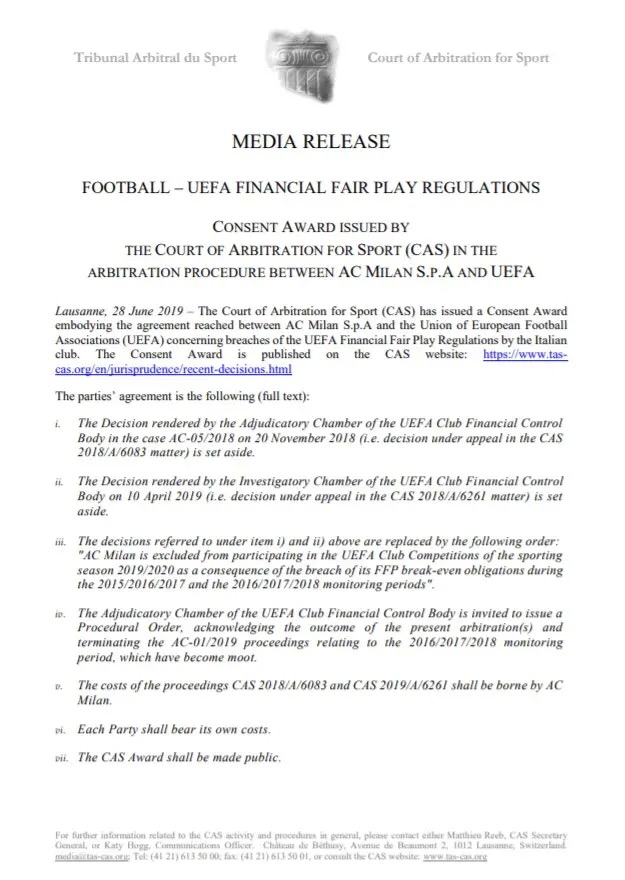 ac米兰怎么有欧联杯资格的（违反财政公平原则，AC米兰放弃下赛季欧联杯参赛资格）-华海博客