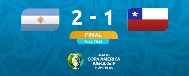 早报：梅西染生涯第二红+拒绝领奖，阿根廷2-1智利获季军