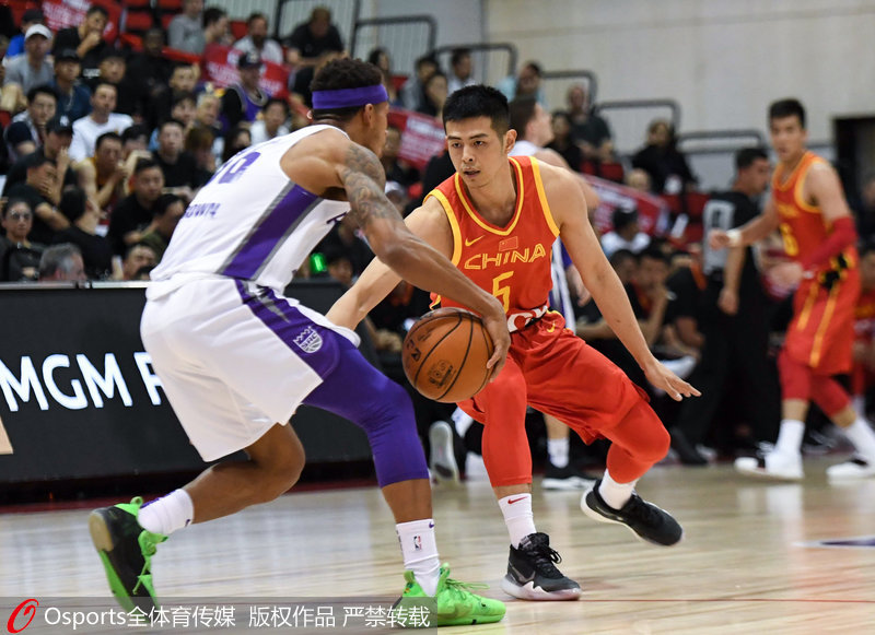 男篮世界杯比赛录像2019年(NBA夏季联赛—郭艾伦20分 中国男篮77—94不敌国王队)