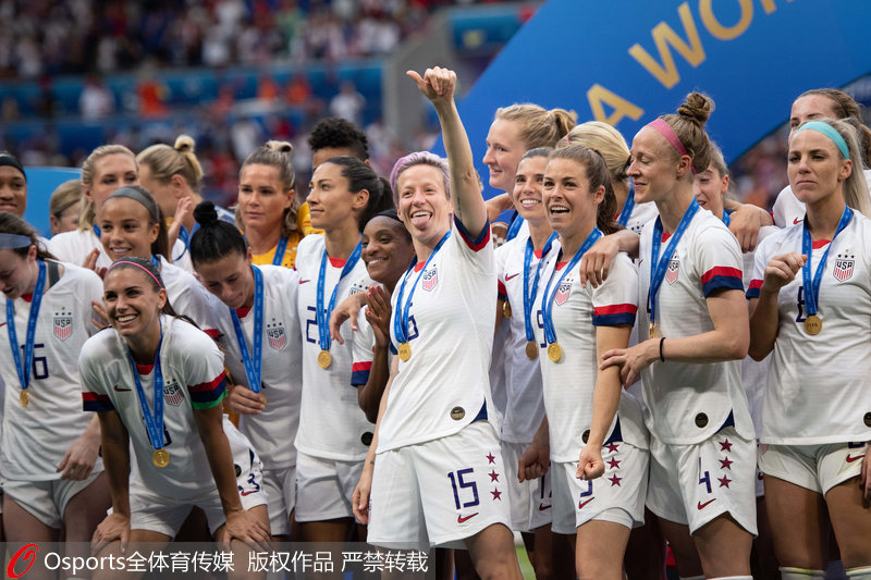 女足世界杯—美国2：0荷兰成功卫冕 队史第四次问鼎世界杯