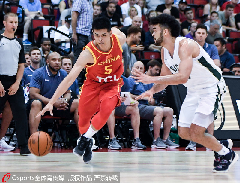 中国有哪些男篮在nba(NBA夏季联赛—周琦14 17赵睿10分 中国男篮67—84负雄鹿)