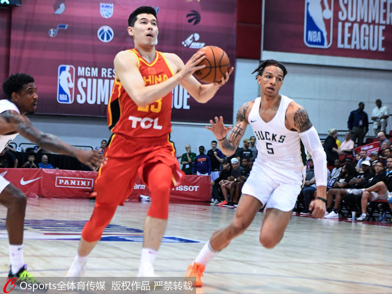 中国有哪些男篮在nba(NBA夏季联赛—周琦14 17赵睿10分 中国男篮67—84负雄鹿)