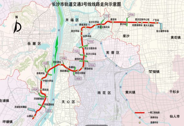 长沙地铁3号线最新消息！各站出入口位置出炉，有没有你家附近的？