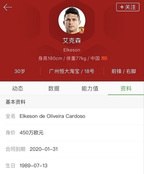 埃尔克森正式成为中国国脚(艾克森正式加入国足，你支持非华裔归化么？)