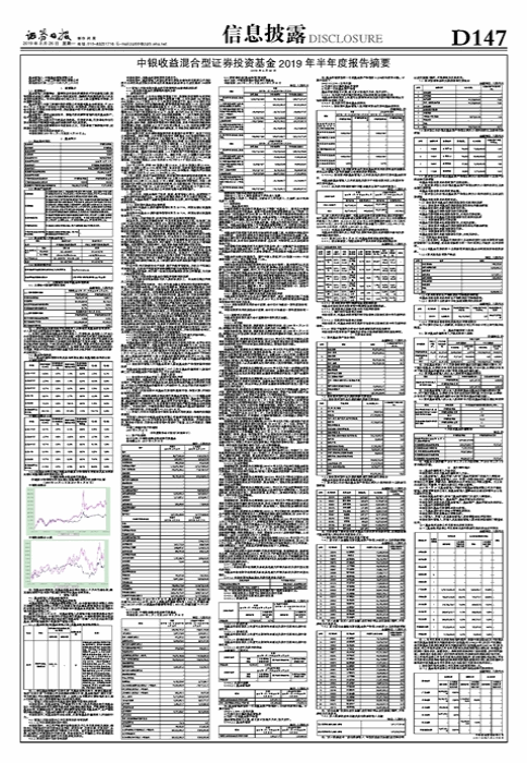 中银收益混合型证券投资基金2019年半年度报告摘要
