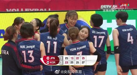 日本和韩国女排世界杯(韩国女排3-1日本女排)