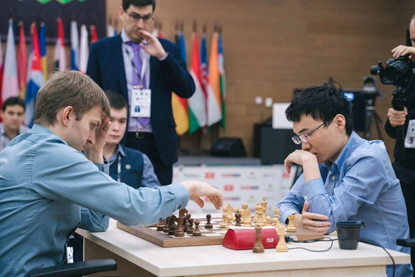 国象世界杯2019半决赛(国际象棋世界杯：丁立人余泱漪会师半决赛)