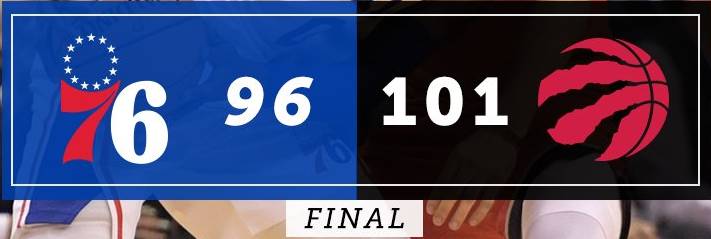 恩比德伤愈回归首发出战猛龙（西亚卡姆25+7 范弗里特24+8 恩比德11投全失 猛龙险胜76人）