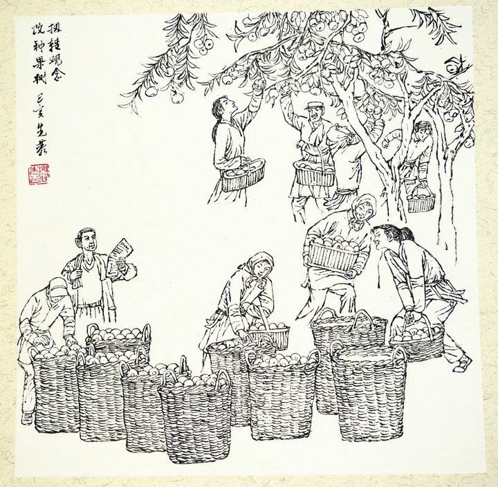 阎先公创作手绘画 用特殊方式向张继学致敬