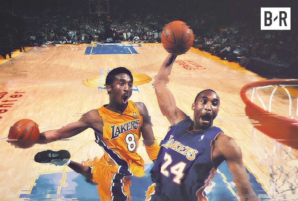 晒出了两张纪念湖人名宿科比-布莱恩特球衣退役两周年的海报