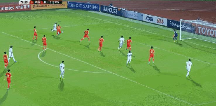 奥预赛小组赛末轮中国国奥0:1伊朗 小组垫底出局