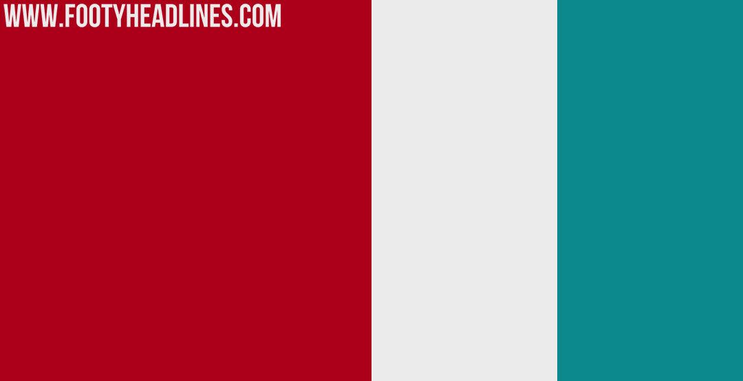 网传利物浦新赛季主场球衣配色：红色、蓝绿色和白色