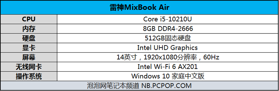 雷神MixBook Air轻薄笔记本评测：924克机身让移动办公如此轻松