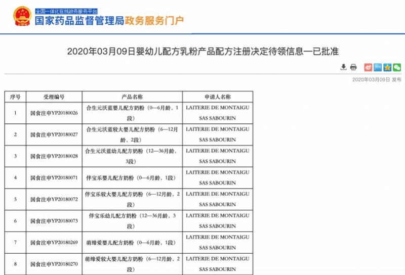 9个奶粉配方注册被拒，12个获批