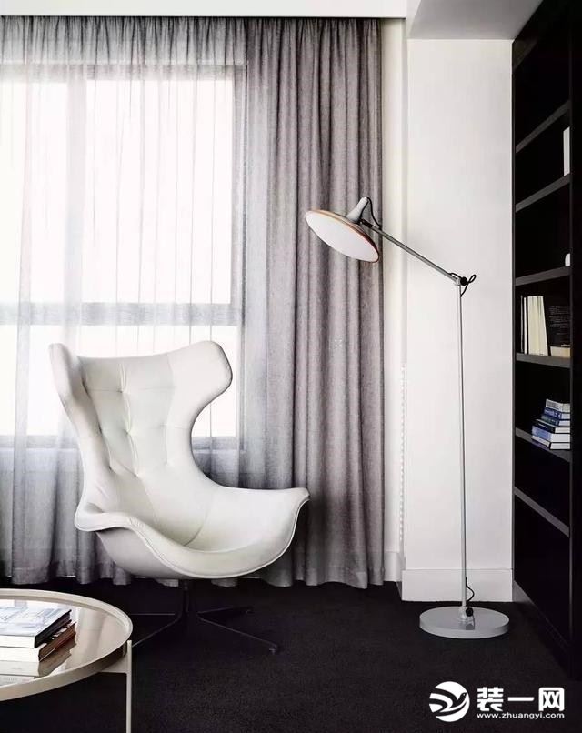 What color curtains match with black and white gray