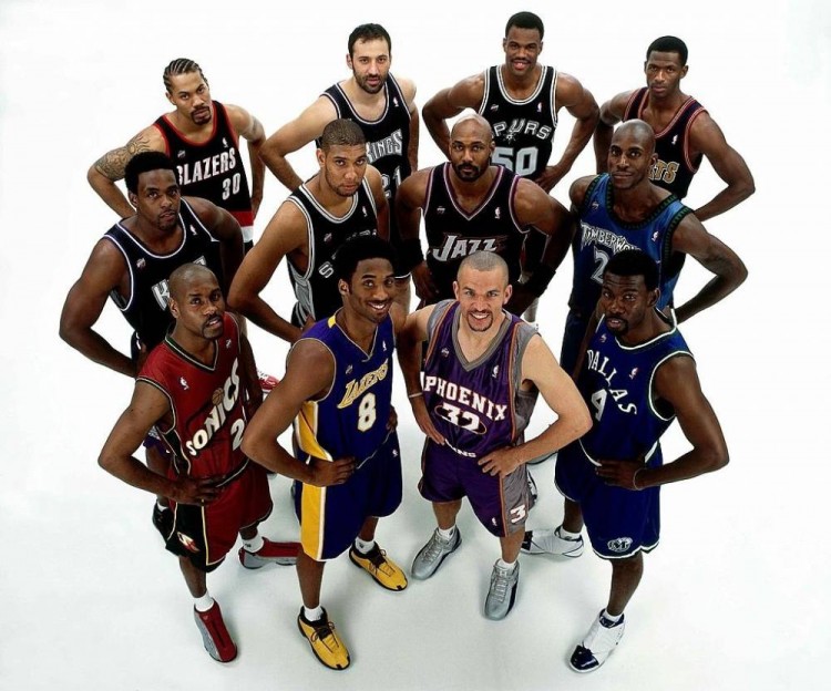 「NBA老照片」已全部退役！2001年全明星阵容