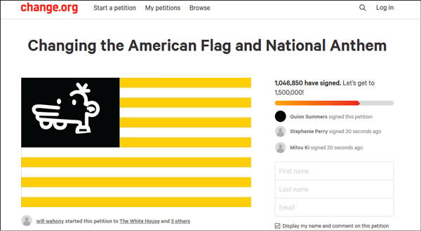 美国国歌(上百万网民请愿修改美国国旗和国歌)