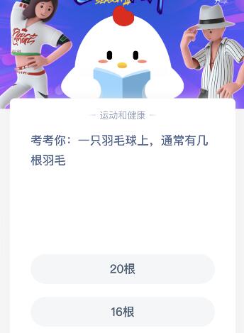 一個羽毛球有幾根羽毛（一只羽毛球上通常有幾根羽毛？是20根還是16根羽毛答案）