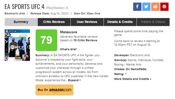 ufc3和ufc4哪个好玩（EA《UFC4》IGN8分：搏击运动之王！但地面战仍问题）