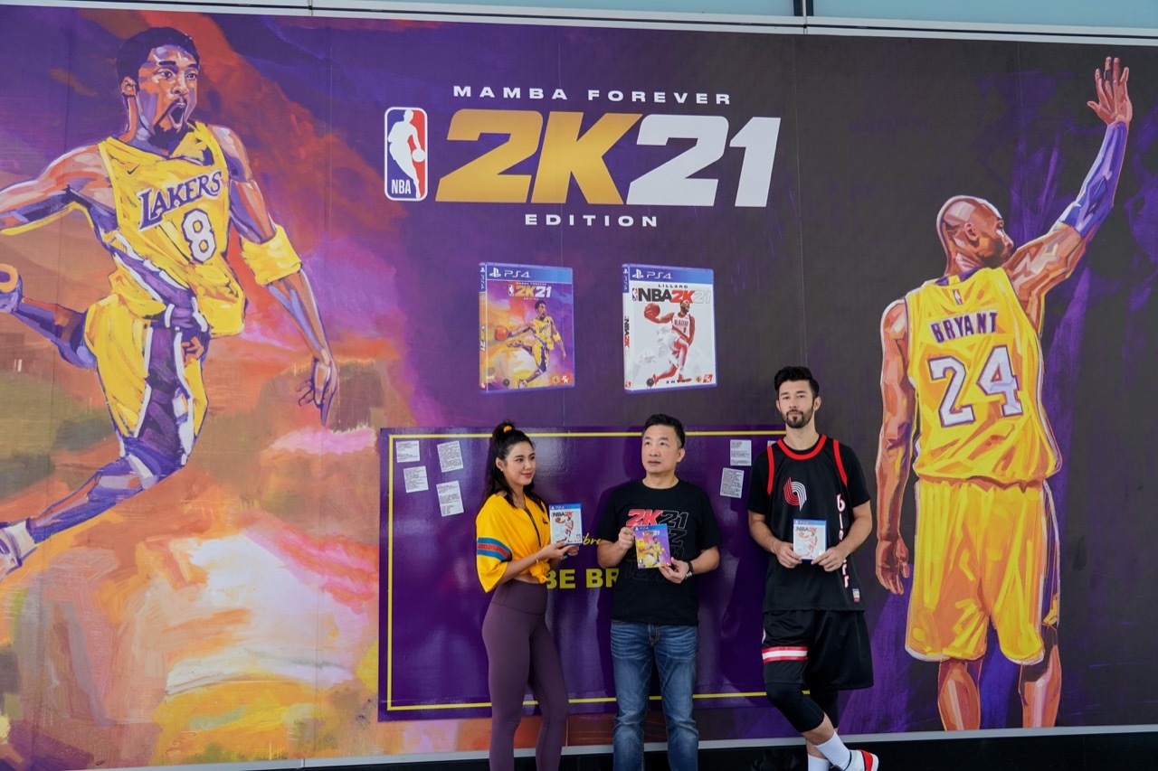 广告nba游戏有哪些(《NBA 2K21》巨幅广告现身台湾NBA专卖店 明星助阵)