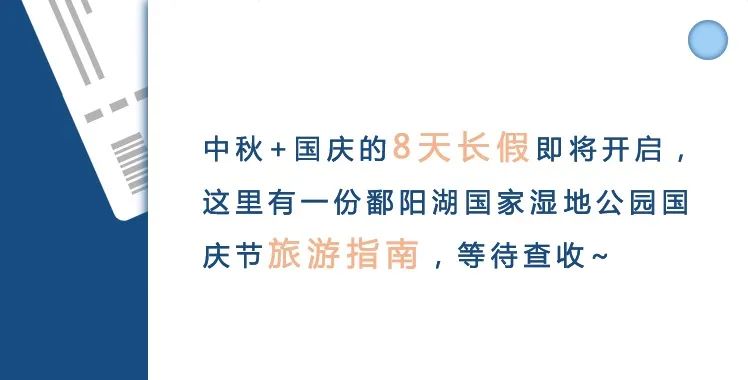 嗨，你要的鄱阳湖国庆出游最强攻略来咯~