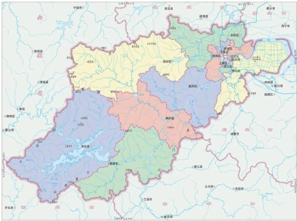 最新杭州地图随着城市的发展,杭州城区轮廓拉大.