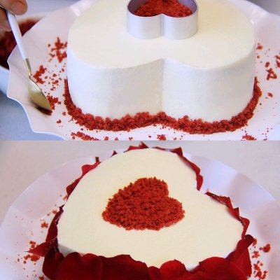 豆果10周年生日快乐#红丝绒奶油蛋糕