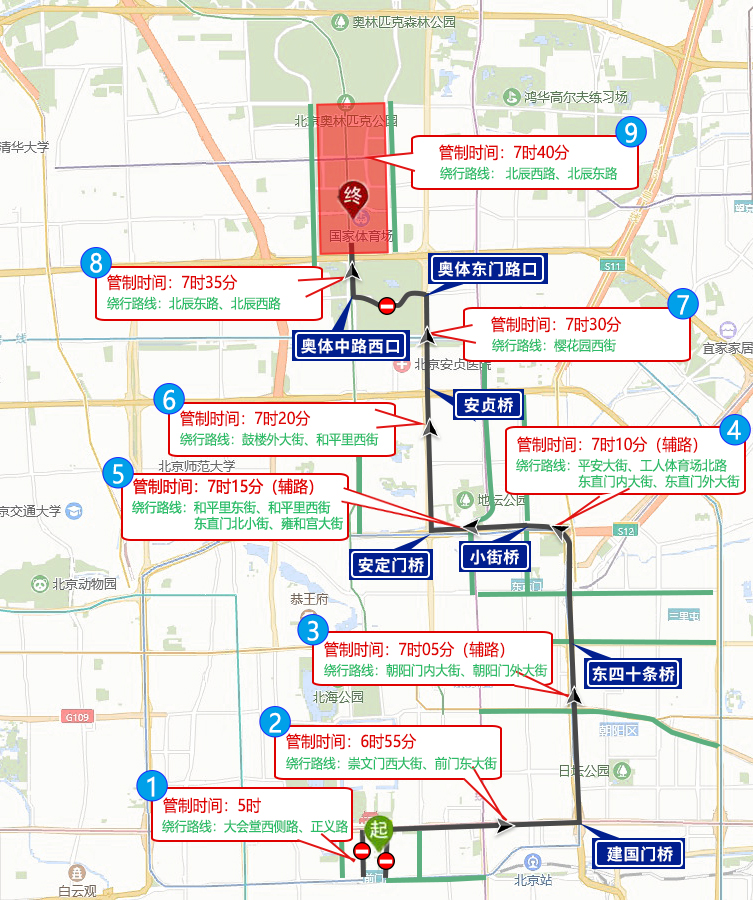 北京全程马拉松比赛(北京24日7时马拉松开跑 这些道路实行交通管制)