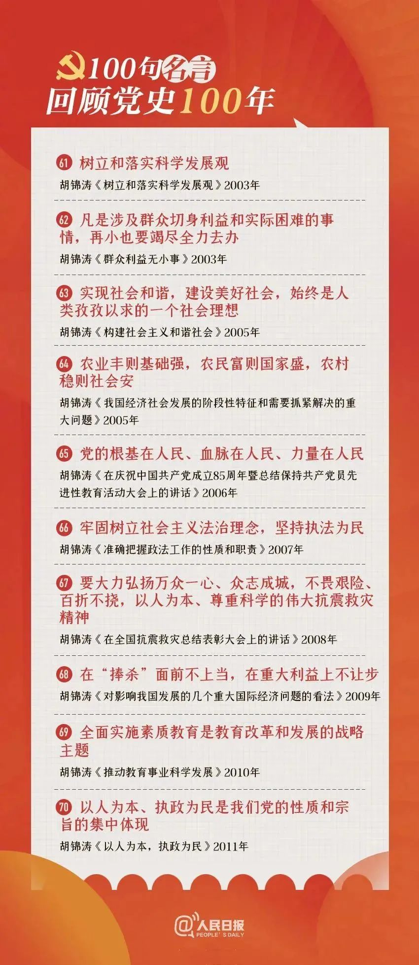 收藏转发！100句名言回顾中共党史100年