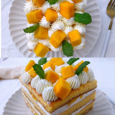 芒果蛋糕的做法(12步学做简单快手的芒果蛋糕)