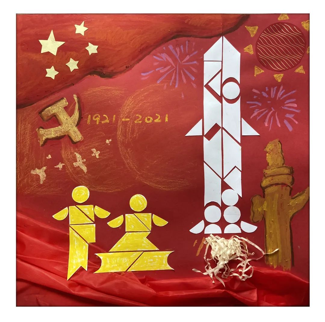 七巧板拼图画作品图片 七巧板拼图图案17个-千百号