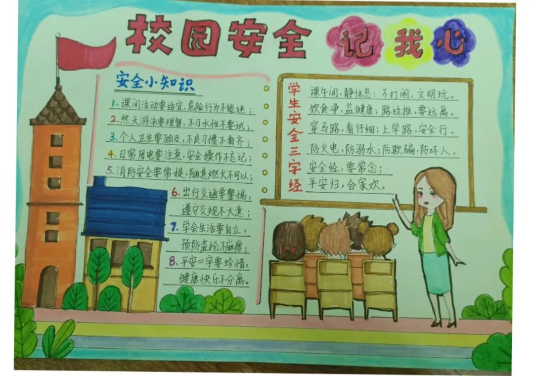 校园安全小报关于学校安全的手抄报