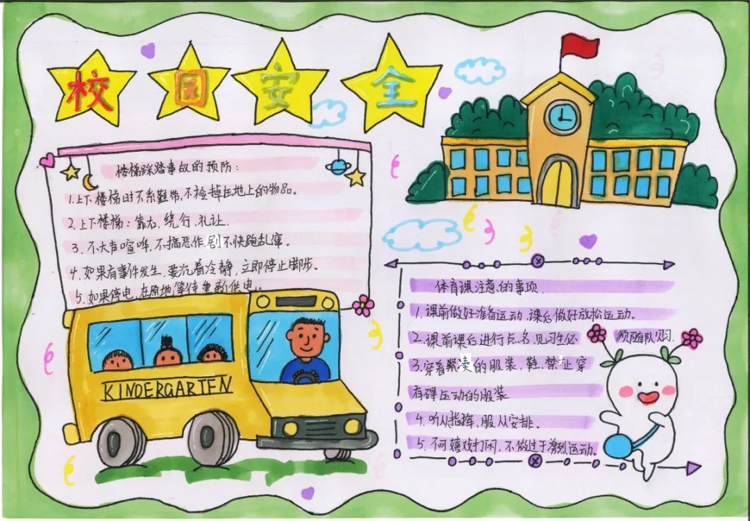 校园安全小报关于学校安全的手抄报