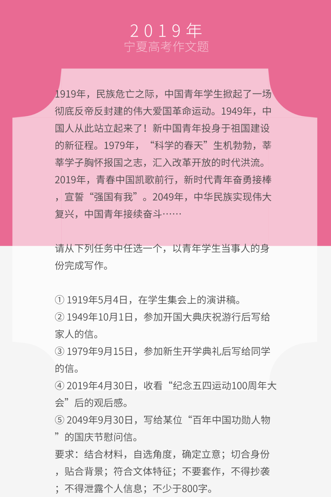 焦点 || 刚刚，2021年宁夏高考作文题目出炉！您觉得好写吗？