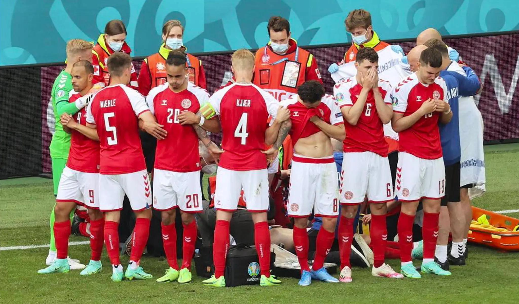 丹麦队长克亚尔抢救埃里克森(最完美的防守：欧洲杯丹麦球员埃里克森突然倒地，现场14分钟“教科书式”抢救)