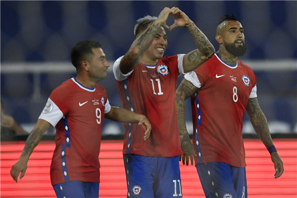 美洲杯A组：阿根廷1-1智利