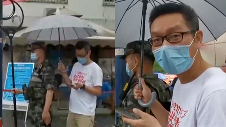 莘光学校（上海中考首日降雨）