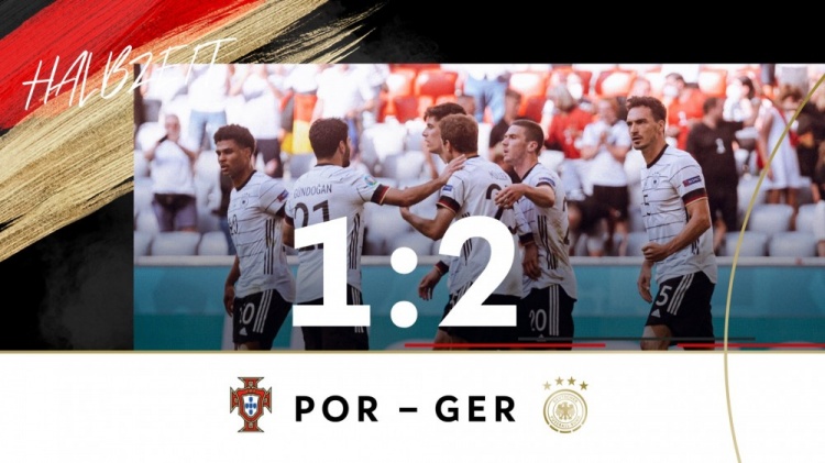 半场数据：德国射门9-3压制葡萄牙