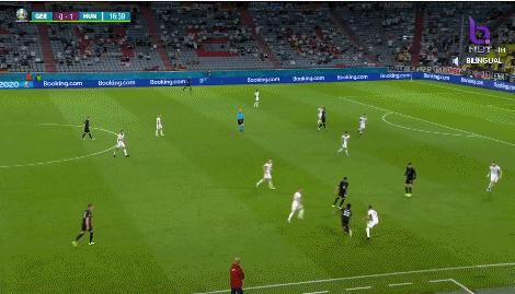 半场-亚当-绍洛伊俯身头槌破网 匈牙利暂1-0领先德国