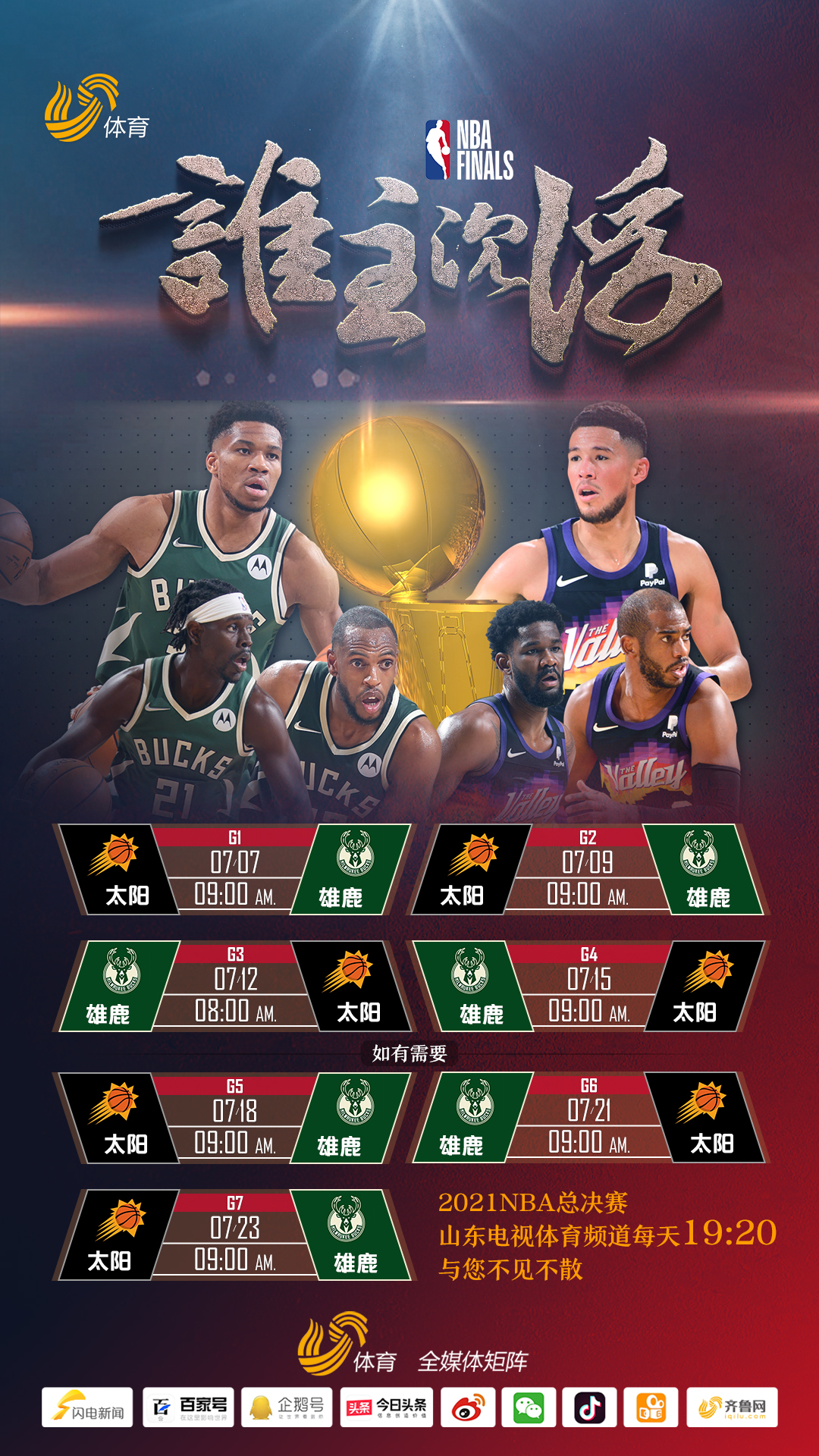 哪些軟件可以看nba回放（NBA總決賽打響！太陽118-105擊敗雄鹿迎總決開門紅，山東電視體育頻道19點20準時播出）