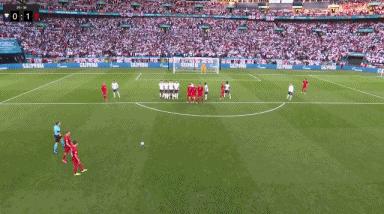 半场-达姆斯高世界波萨卡造乌龙 丹麦暂1-1英格兰